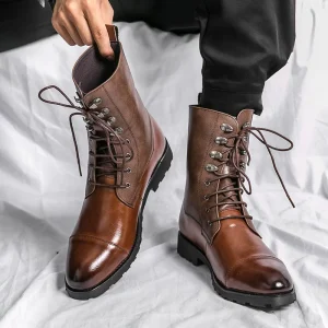 Premium plus size lace-up long boot